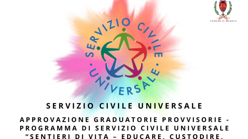 Notizia Studio Amica - Approvazione graduatorie provvisorie - Programma di Servizio Civile Universale “Sentieri di vita – Educare, Custodire, Vivere il territorio”.